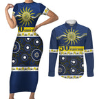Cowboys NAIDOC Week Personalised Couples Matching Short Sleeve Bodycon Dress and Long Sleeve Button Shirt Aboriginal Torres Strait Islanders Vibe