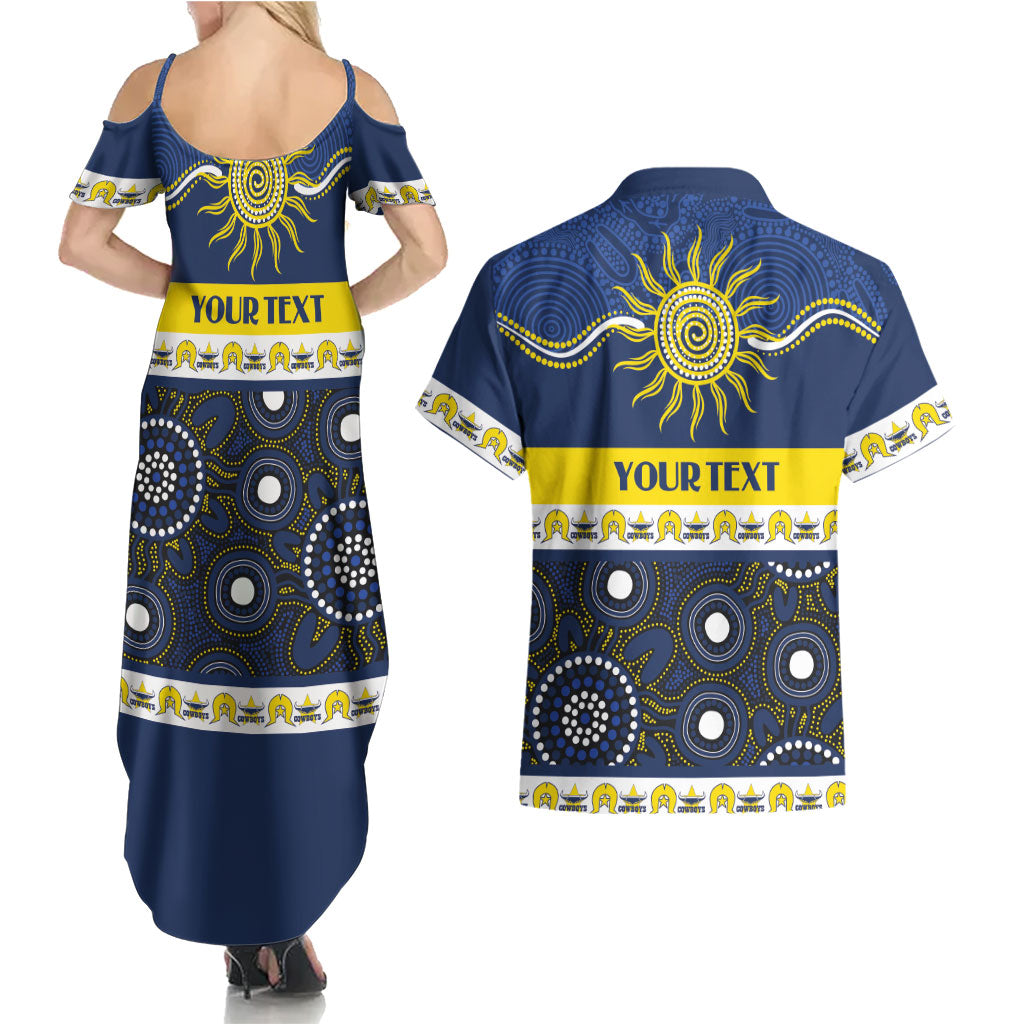 Cowboys NAIDOC Week Personalised Couples Matching Summer Maxi Dress and Hawaiian Shirt Aboriginal Torres Strait Islanders Vibe