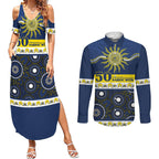 Cowboys NAIDOC Week Personalised Couples Matching Summer Maxi Dress and Long Sleeve Button Shirt Aboriginal Torres Strait Islanders Vibe