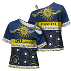 Cowboys NAIDOC Week Personalised Cross Shoulder Shirt Aboriginal Torres Strait Islanders Vibe