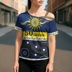 Cowboys NAIDOC Week Personalised Cross Shoulder Shirt Aboriginal Torres Strait Islanders Vibe