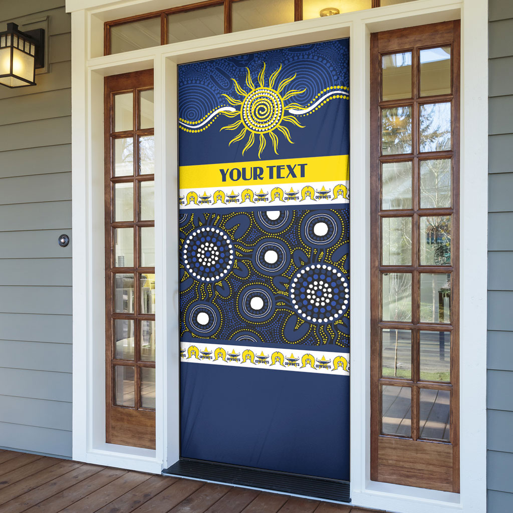 Cowboys NAIDOC Week Personalised Door Cover Aboriginal Torres Strait Islanders Vibe