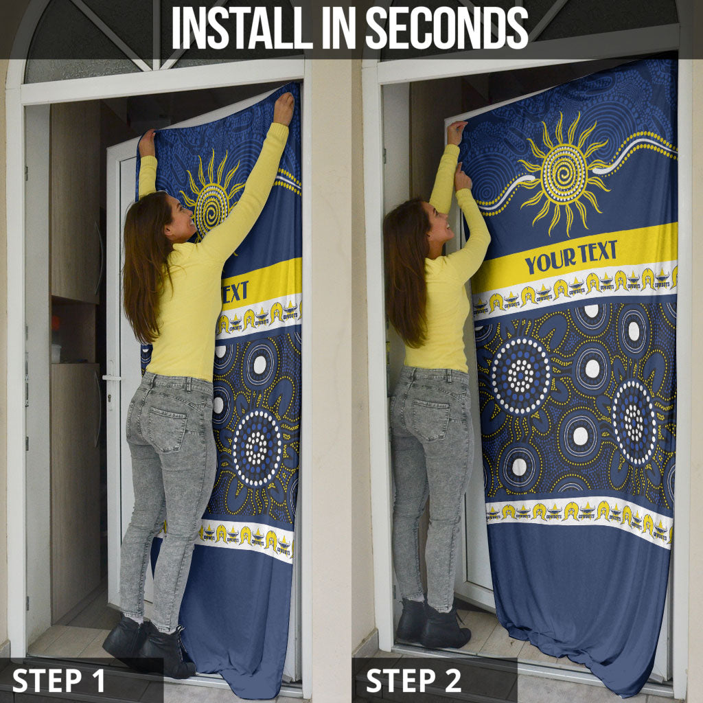 Cowboys NAIDOC Week Personalised Door Cover Aboriginal Torres Strait Islanders Vibe