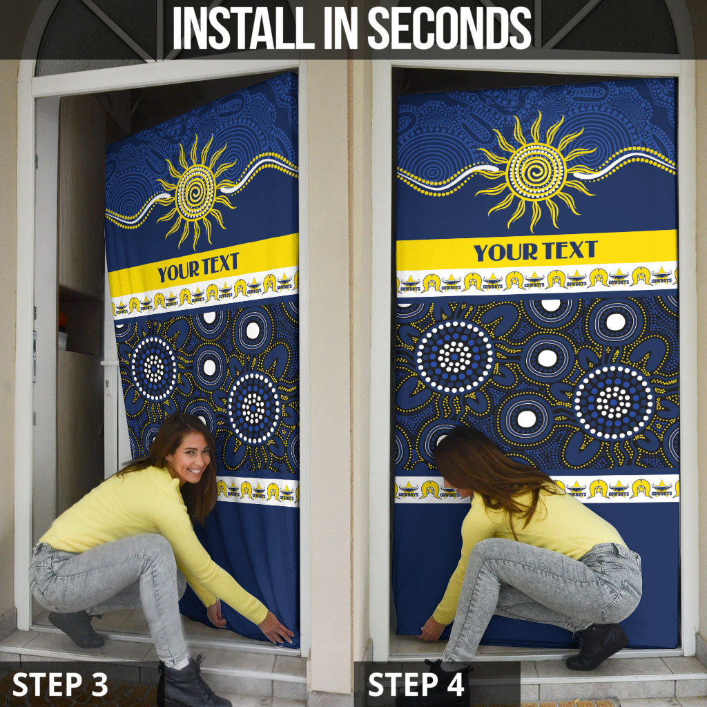 Cowboys NAIDOC Week Personalised Door Cover Aboriginal Torres Strait Islanders Vibe