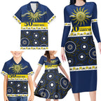 Cowboys NAIDOC Week Personalised Family Matching Long Sleeve Bodycon Dress and Hawaiian Shirt Aboriginal Torres Strait Islanders Vibe