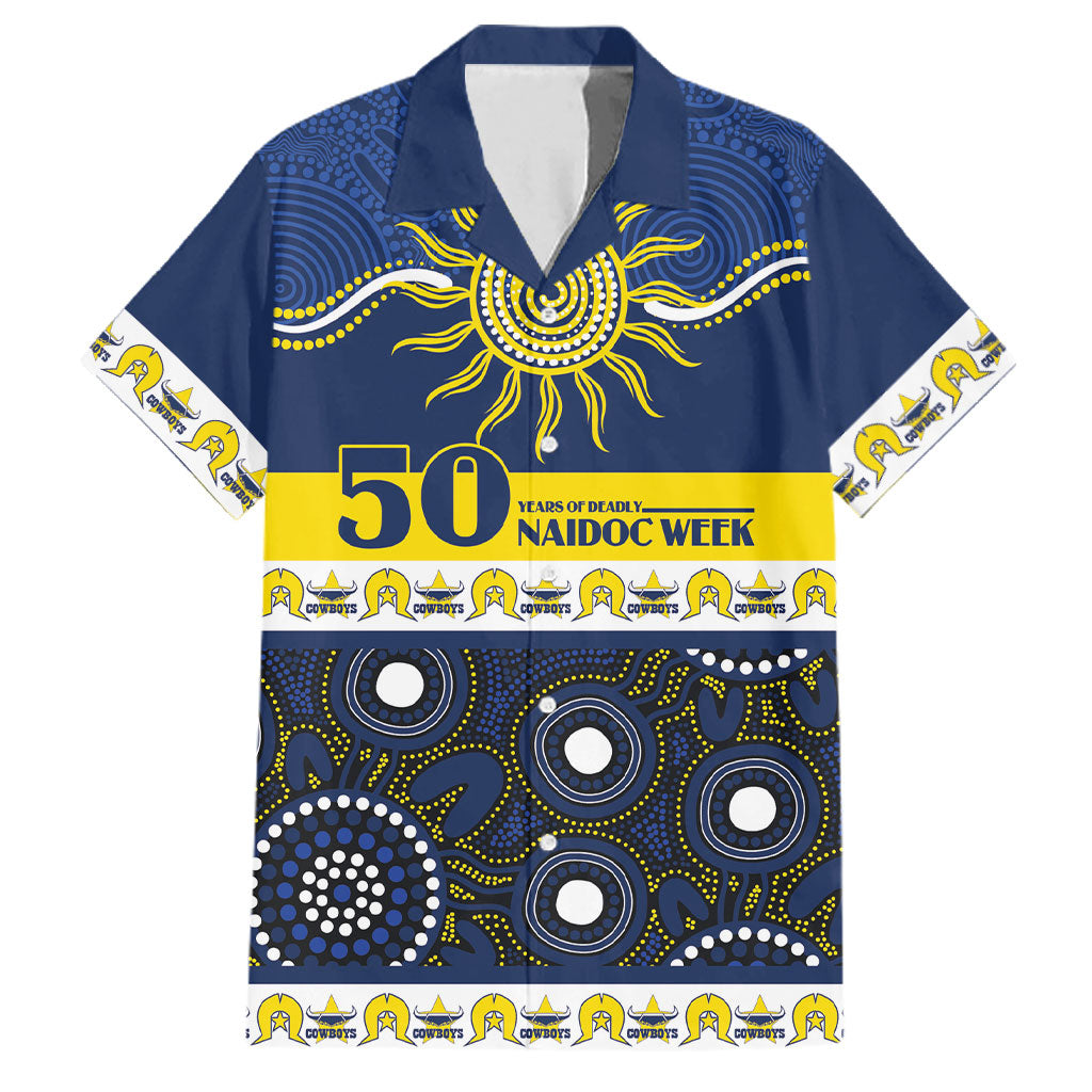 Cowboys NAIDOC Week Personalised Family Matching Long Sleeve Bodycon Dress and Hawaiian Shirt Aboriginal Torres Strait Islanders Vibe