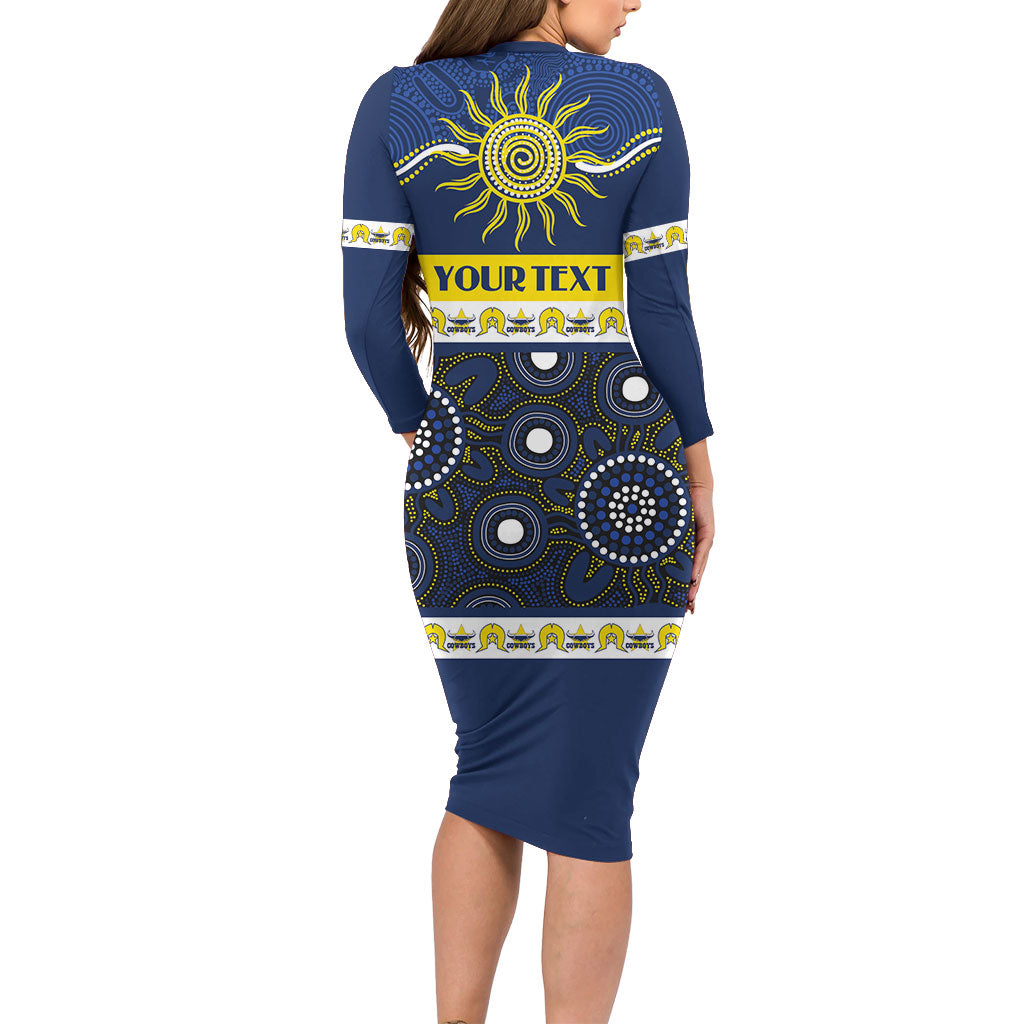 Cowboys NAIDOC Week Personalised Family Matching Long Sleeve Bodycon Dress and Hawaiian Shirt Aboriginal Torres Strait Islanders Vibe