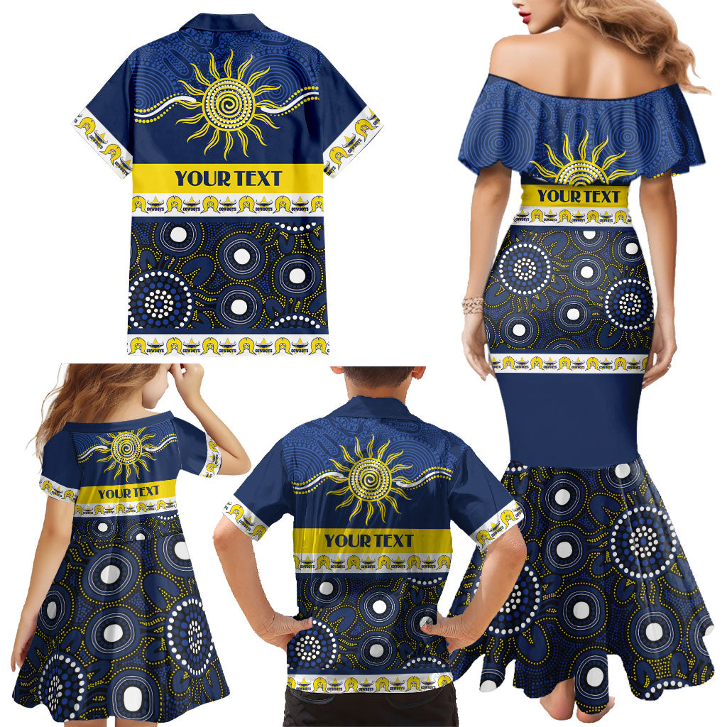 Cowboys NAIDOC Week Personalised Family Matching Mermaid Dress and Hawaiian Shirt Aboriginal Torres Strait Islanders Vibe