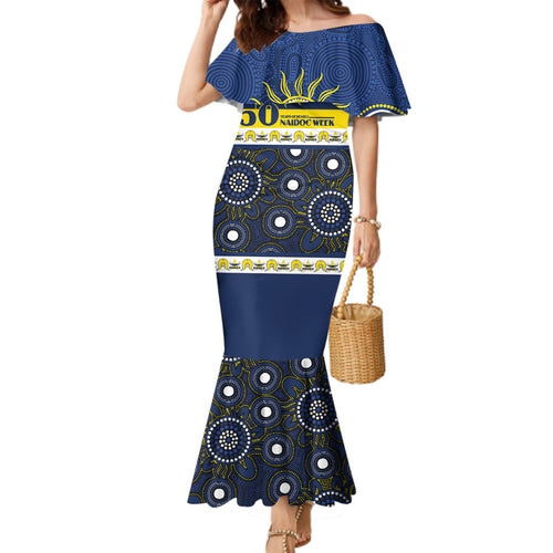 Cowboys NAIDOC Week Personalised Family Matching Mermaid Dress and Hawaiian Shirt Aboriginal Torres Strait Islanders Vibe