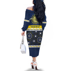 Cowboys NAIDOC Week Personalised Family Matching Off The Shoulder Long Sleeve Dress and Hawaiian Shirt Aboriginal Torres Strait Islanders Vibe