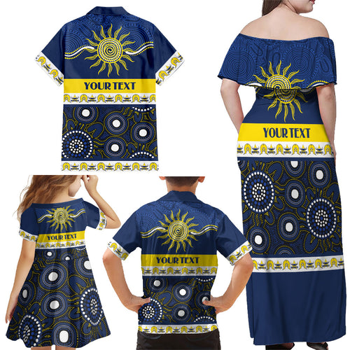 Cowboys NAIDOC Week Personalised Family Matching Off Shoulder Maxi Dress and Hawaiian Shirt Aboriginal Torres Strait Islanders Vibe