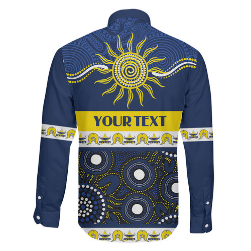 Cowboys NAIDOC Week Personalised Family Matching Off Shoulder Maxi Dress and Hawaiian Shirt Aboriginal Torres Strait Islanders Vibe