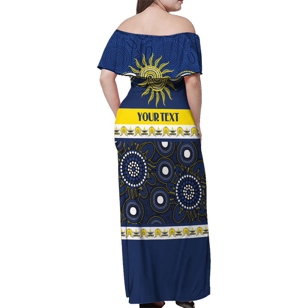 Cowboys NAIDOC Week Personalised Family Matching Off Shoulder Maxi Dress and Hawaiian Shirt Aboriginal Torres Strait Islanders Vibe