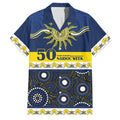 Cowboys NAIDOC Week Personalised Family Matching Off Shoulder Short Dress and Hawaiian Shirt Aboriginal Torres Strait Islanders Vibe