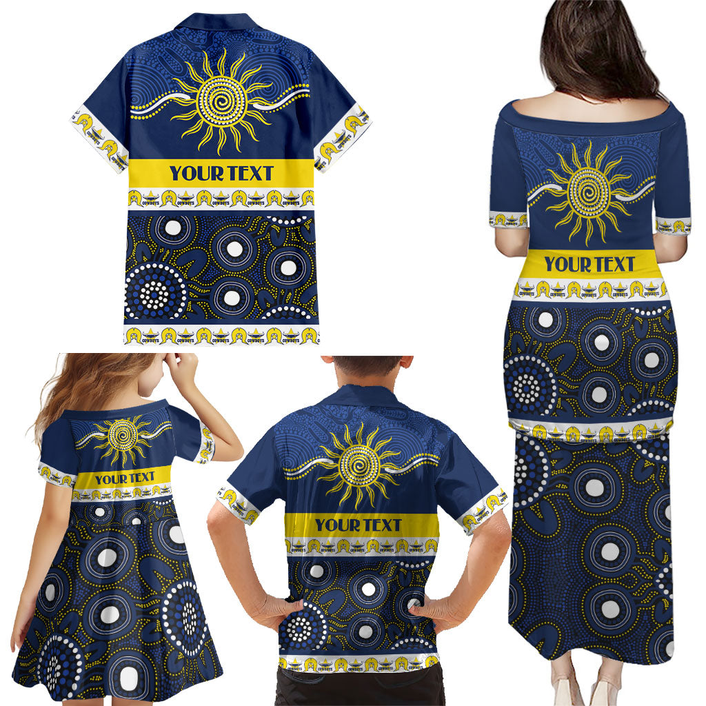 Cowboys NAIDOC Week Personalised Family Matching Puletasi and Hawaiian Shirt Aboriginal Torres Strait Islanders Vibe