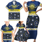 Cowboys NAIDOC Week Personalised Family Matching Short Sleeve Bodycon Dress and Hawaiian Shirt Aboriginal Torres Strait Islanders Vibe