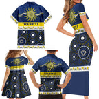 Cowboys NAIDOC Week Personalised Family Matching Short Sleeve Bodycon Dress and Hawaiian Shirt Aboriginal Torres Strait Islanders Vibe