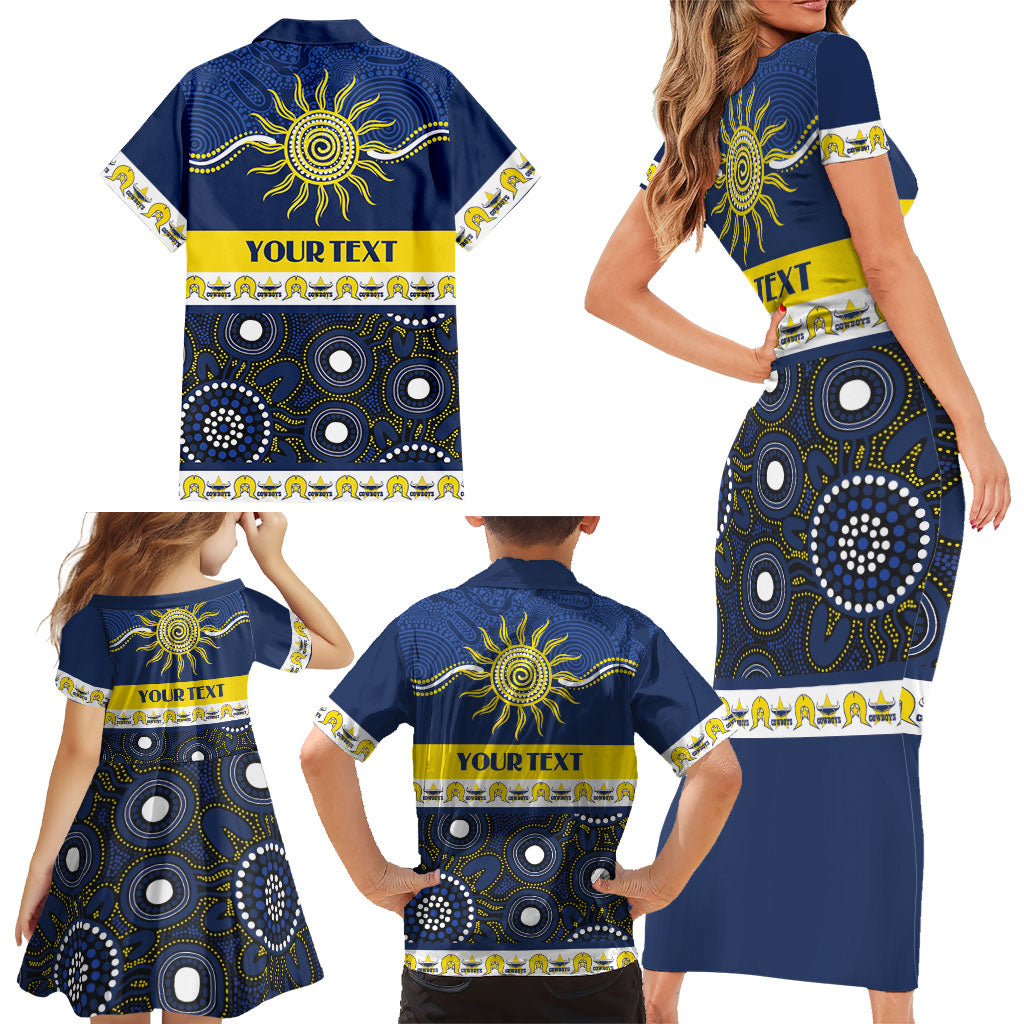 Cowboys NAIDOC Week Personalised Family Matching Short Sleeve Bodycon Dress and Hawaiian Shirt Aboriginal Torres Strait Islanders Vibe