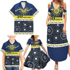 Cowboys NAIDOC Week Personalised Family Matching Summer Maxi Dress and Hawaiian Shirt Aboriginal Torres Strait Islanders Vibe