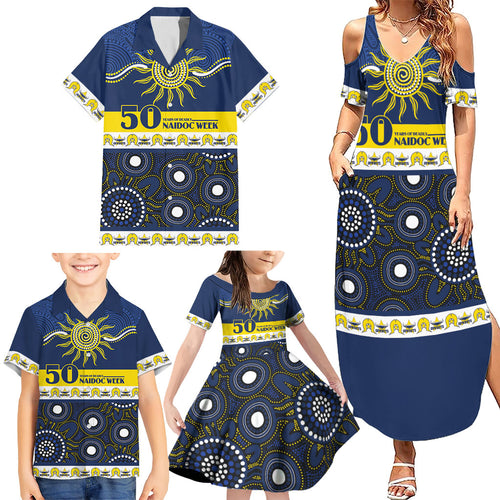 Cowboys NAIDOC Week Personalised Family Matching Summer Maxi Dress and Hawaiian Shirt Aboriginal Torres Strait Islanders Vibe
