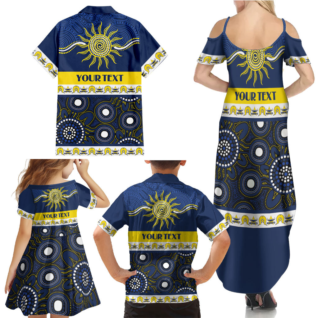 Cowboys NAIDOC Week Personalised Family Matching Summer Maxi Dress and Hawaiian Shirt Aboriginal Torres Strait Islanders Vibe