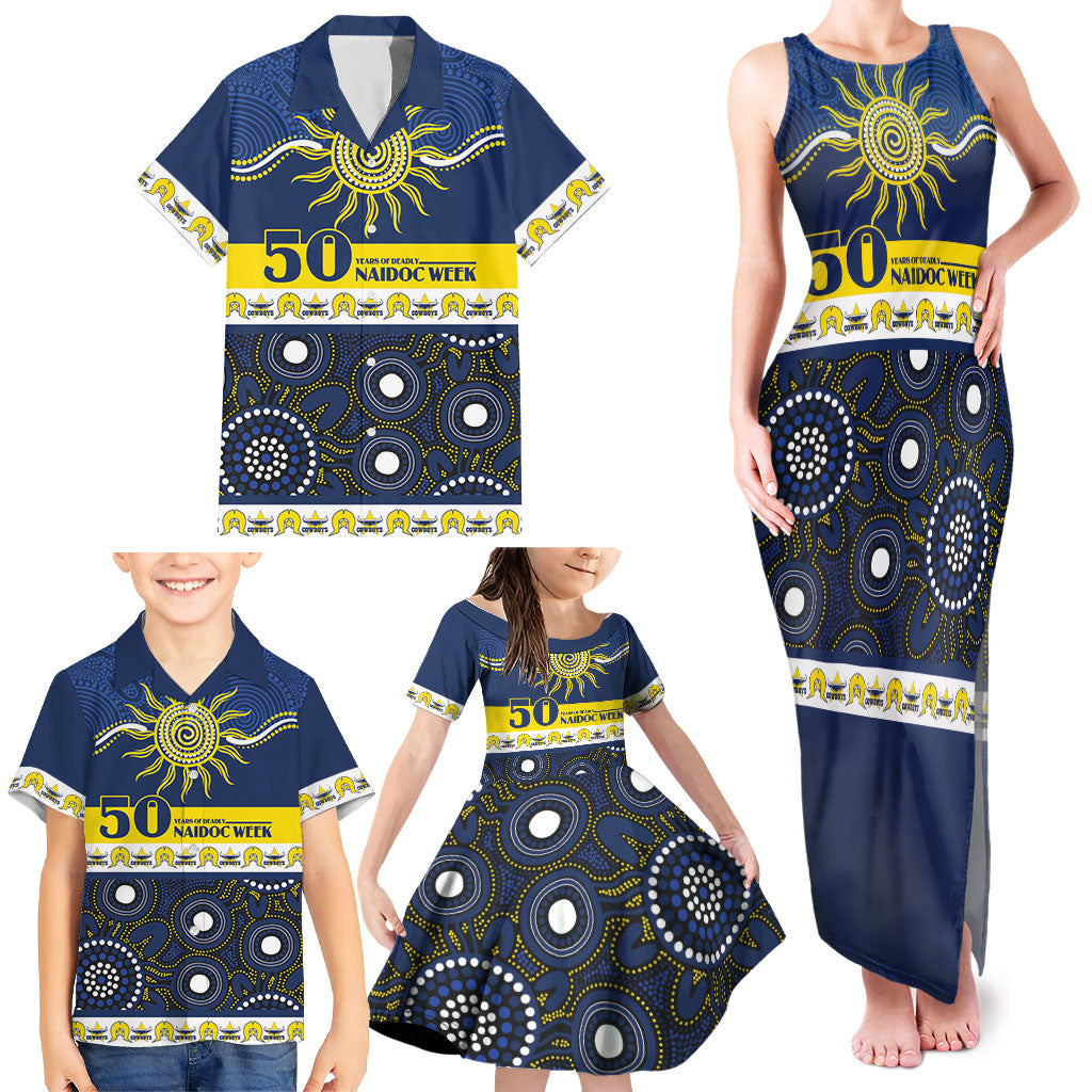 Cowboys NAIDOC Week Personalised Family Matching Tank Maxi Dress and Hawaiian Shirt Aboriginal Torres Strait Islanders Vibe