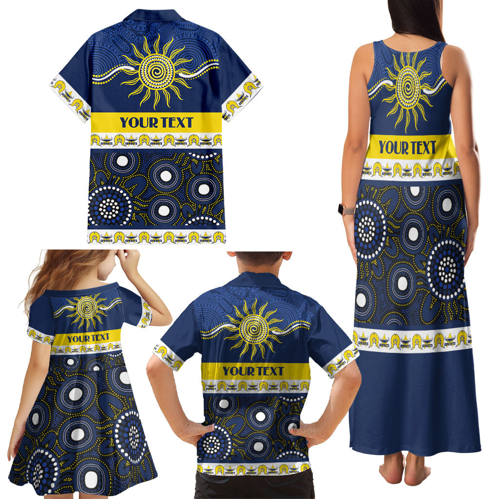 Cowboys NAIDOC Week Personalised Family Matching Tank Maxi Dress and Hawaiian Shirt Aboriginal Torres Strait Islanders Vibe