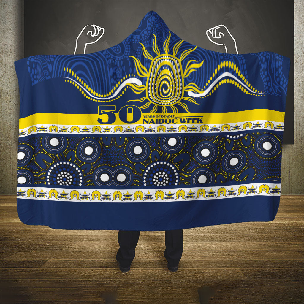 Cowboys NAIDOC Week Hooded Blanket Aboriginal Torres Strait Islanders Vibe