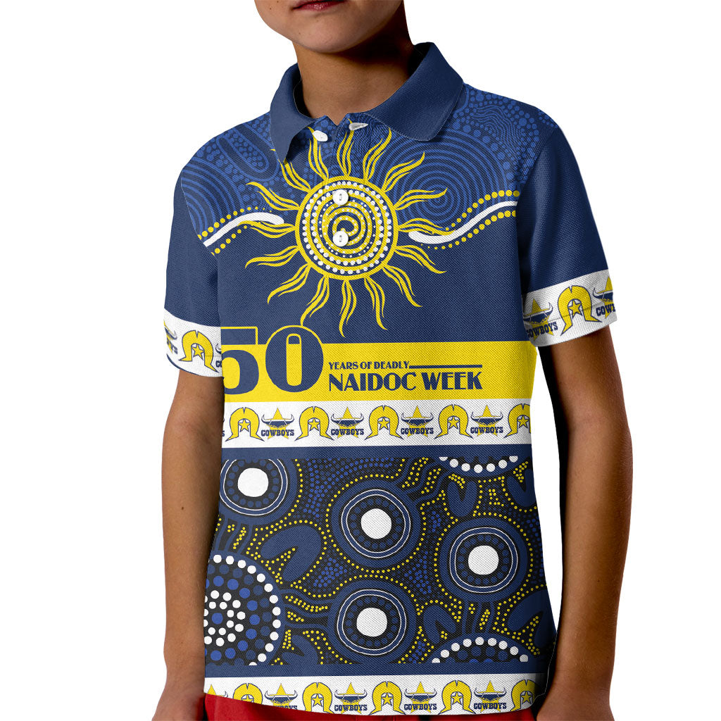 Cowboys NAIDOC Week Personalised Kid Polo Shirt Aboriginal Torres Strait Islanders Vibe