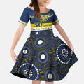 Cowboys NAIDOC Week Personalised Kid Short Sleeve Dress Aboriginal Torres Strait Islanders Vibe