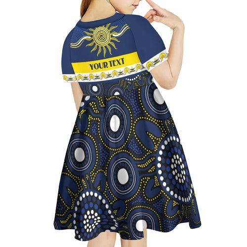 Cowboys NAIDOC Week Personalised Kid Short Sleeve Dress Aboriginal Torres Strait Islanders Vibe