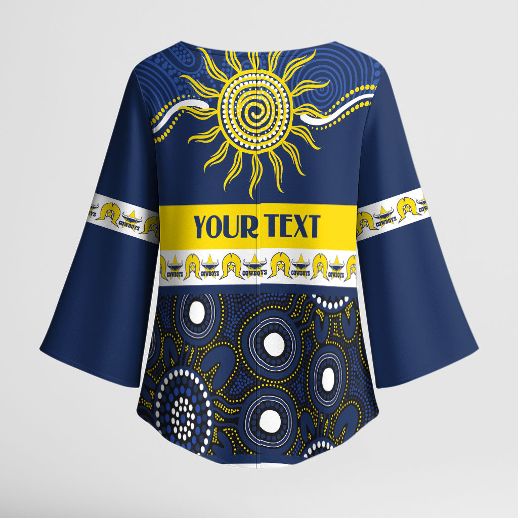 Cowboys NAIDOC Week Personalised Kimono Sleeve Blouse Aboriginal Torres Strait Islanders Vibe