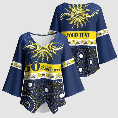 Cowboys NAIDOC Week Personalised Kimono Sleeve Blouse Aboriginal Torres Strait Islanders Vibe