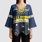 Cowboys NAIDOC Week Personalised Kimono Sleeve Blouse Aboriginal Torres Strait Islanders Vibe