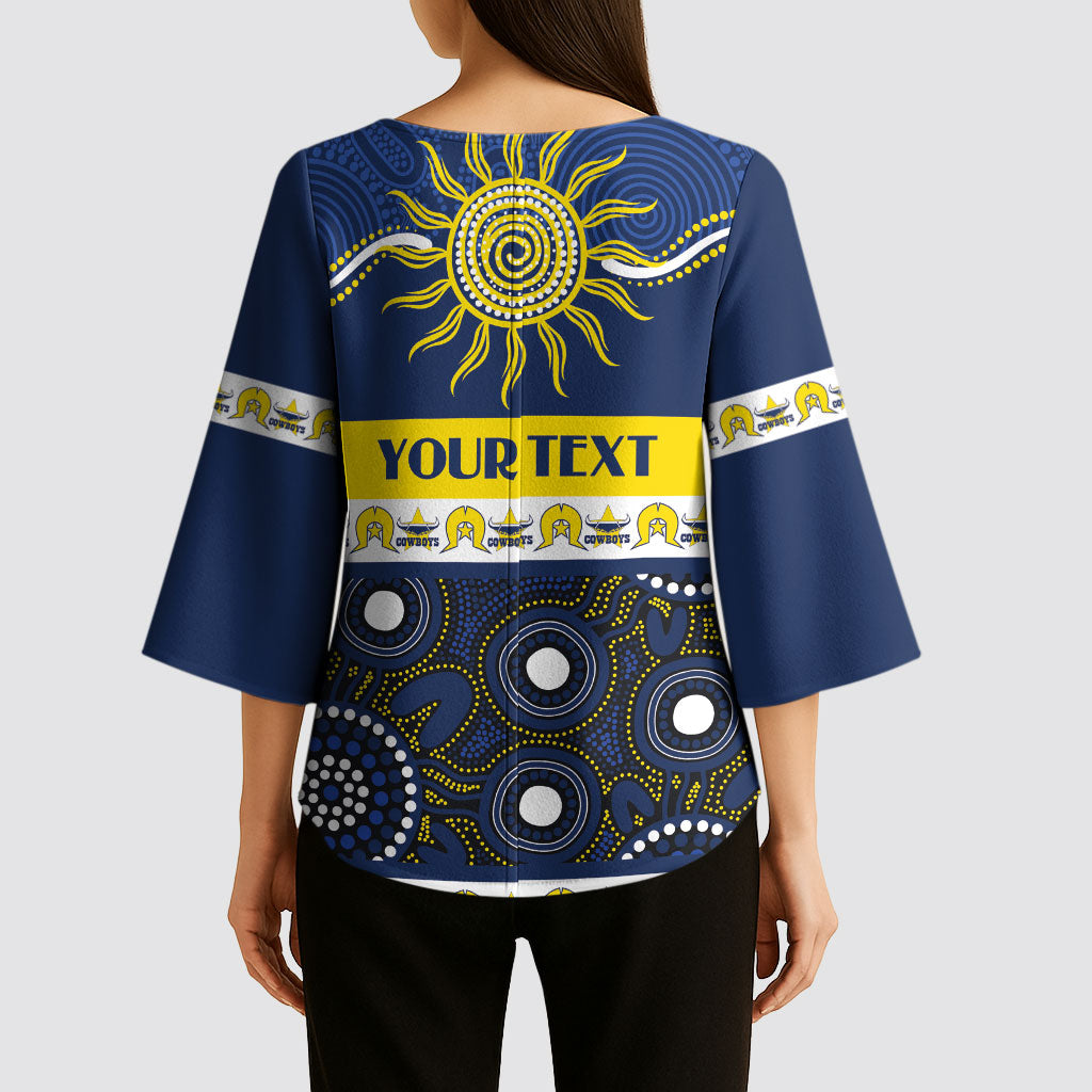 Cowboys NAIDOC Week Personalised Kimono Sleeve Blouse Aboriginal Torres Strait Islanders Vibe