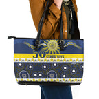 Cowboys NAIDOC Week Leather Tote Bag Aboriginal Torres Strait Islanders Vibe