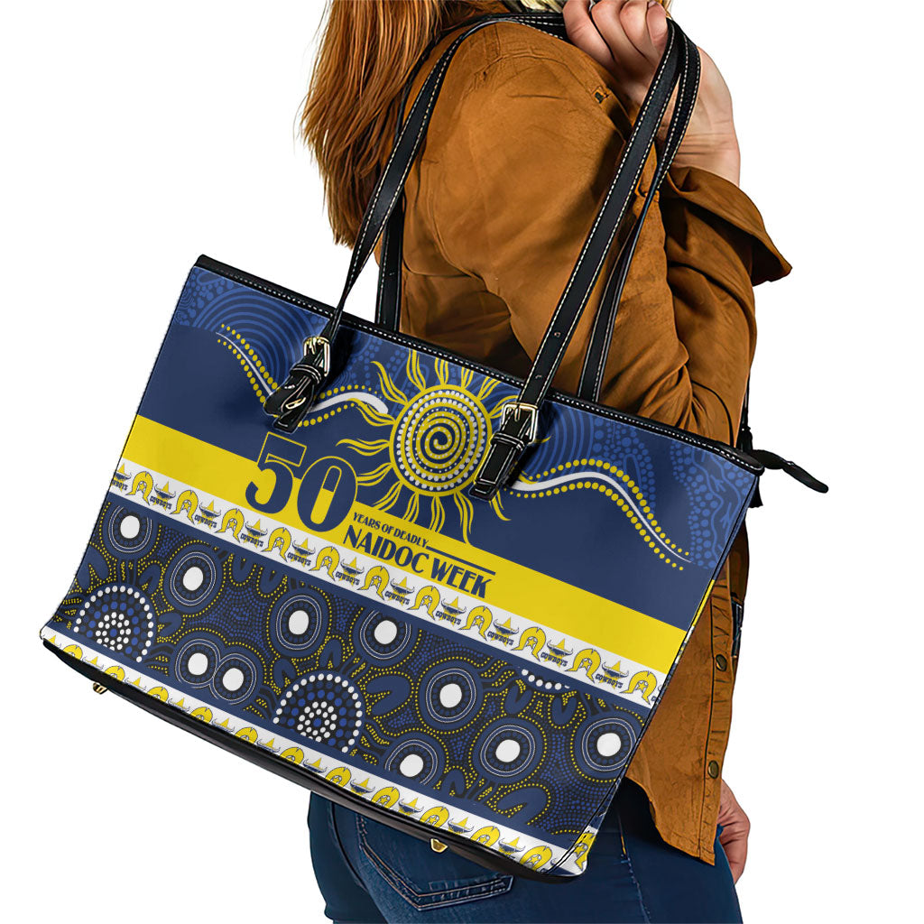 Cowboys NAIDOC Week Leather Tote Bag Aboriginal Torres Strait Islanders Vibe