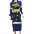 Cowboys NAIDOC Week Personalised Long Sleeve Bodycon Dress Aboriginal Torres Strait Islanders Vibe