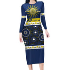 Cowboys NAIDOC Week Personalised Long Sleeve Bodycon Dress Aboriginal Torres Strait Islanders Vibe