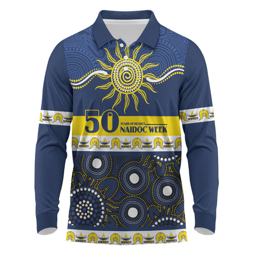 Cowboys NAIDOC Week Personalised Long Sleeve Polo Shirt Aboriginal Torres Strait Islanders Vibe