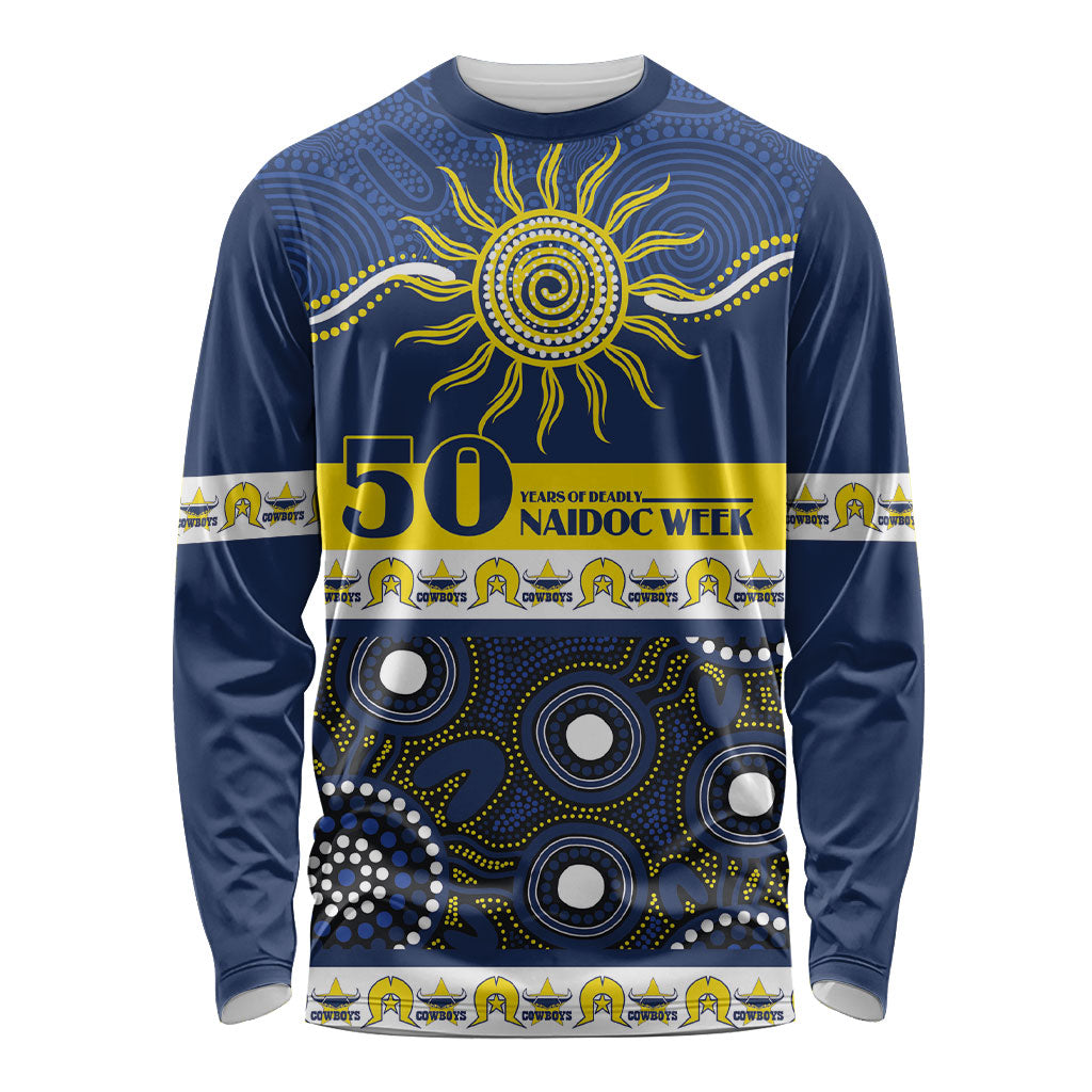 Cowboys NAIDOC Week Personalised Long Sleeve Shirt Aboriginal Torres Strait Islanders Vibe