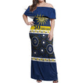 Cowboys NAIDOC Week Personalised Off Shoulder Maxi Dress Aboriginal Torres Strait Islanders Vibe