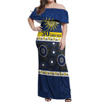 Cowboys NAIDOC Week Personalised Off Shoulder Maxi Dress Aboriginal Torres Strait Islanders Vibe