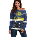 Cowboys NAIDOC Week Personalised Off Shoulder Sweater Aboriginal Torres Strait Islanders Vibe