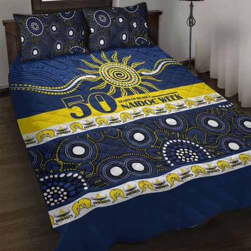 Cowboys NAIDOC Week Quilt Bed Set Aboriginal Torres Strait Islanders Vibe