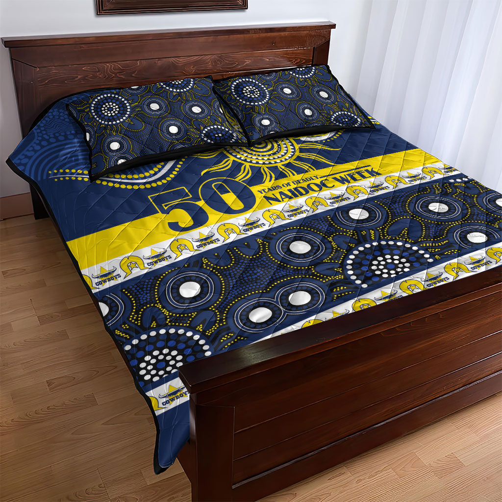 Cowboys NAIDOC Week Quilt Bed Set Aboriginal Torres Strait Islanders Vibe