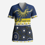 Cowboys NAIDOC Week Personalised Scrub Top Aboriginal Torres Strait Islanders Vibe