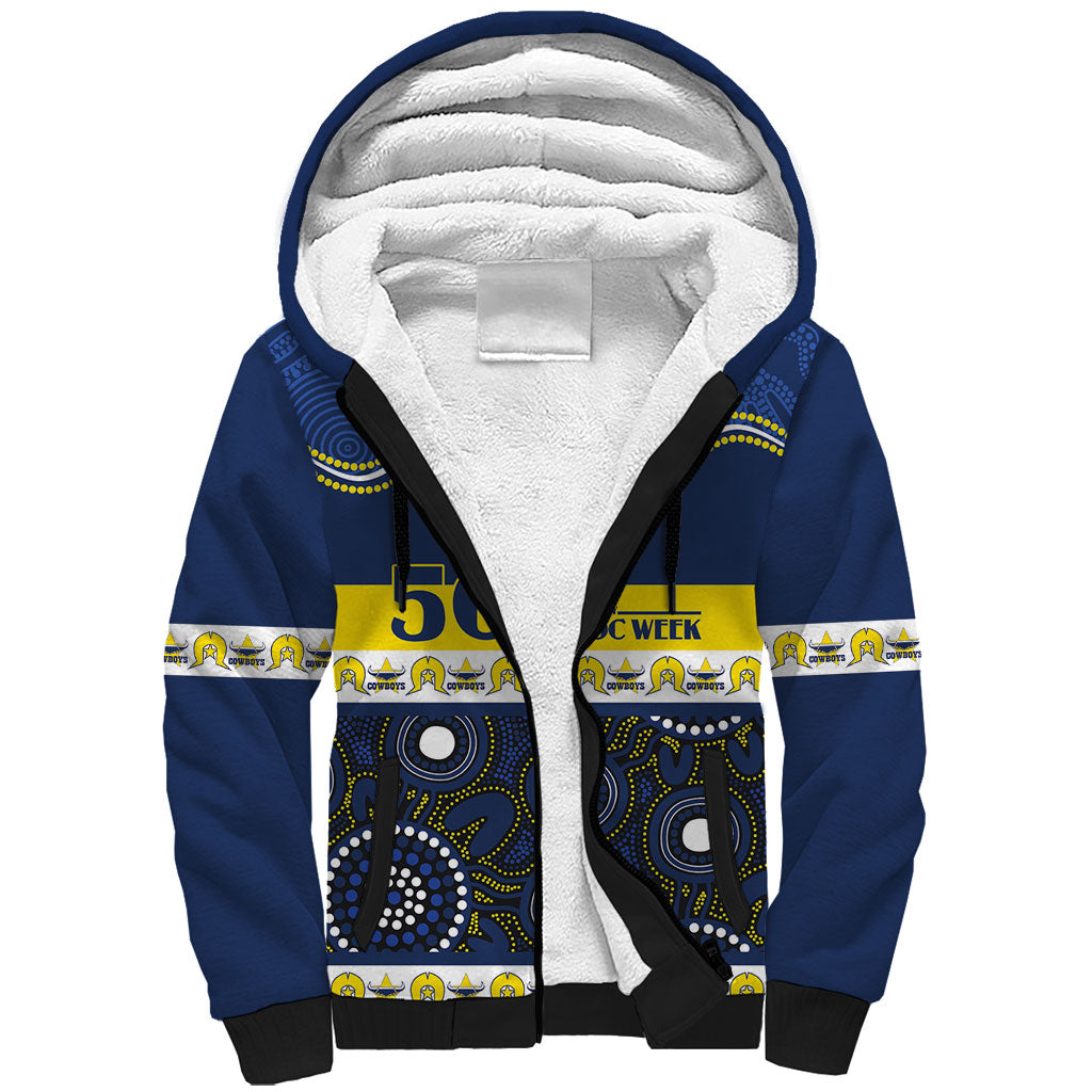 Cowboys NAIDOC Week Personalised Sherpa Hoodie Aboriginal Torres Strait Islanders Vibe