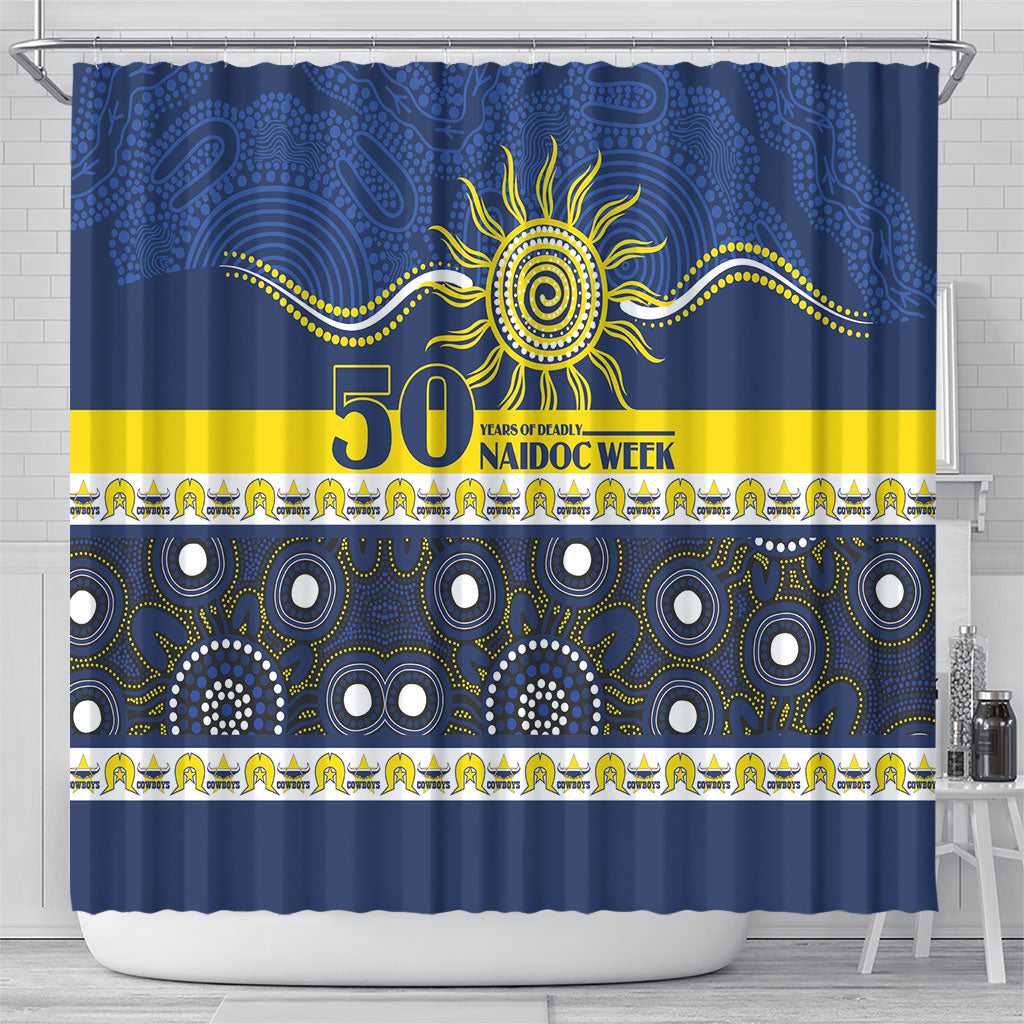 Cowboys NAIDOC Week Shower Curtain Aboriginal Torres Strait Islanders Vibe