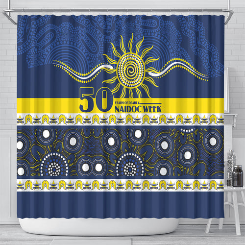 Cowboys NAIDOC Week Shower Curtain Aboriginal Torres Strait Islanders Vibe